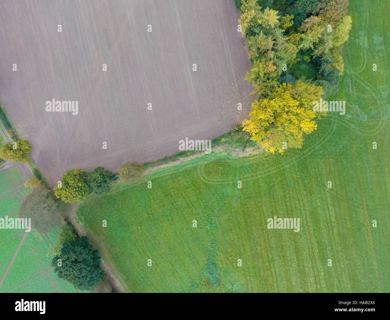 Aerial photograph of farm land in cheshire Stock Photo Alamy
