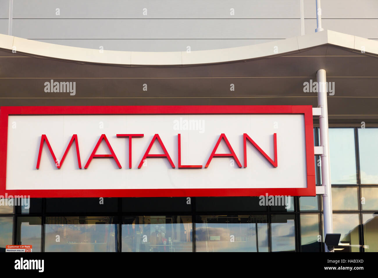 Shop sign, Matalan, London, UK Stock Photo