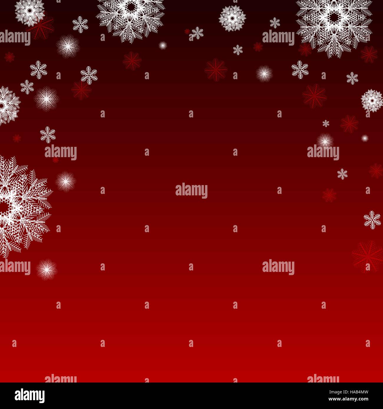 Red winter card with snowflakes. Vector paper illustration Stock Vector ...
