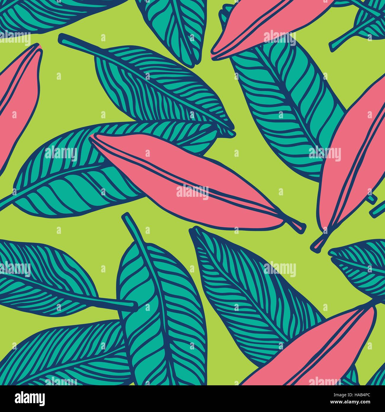 seamless tropical jungle floral pattern background Stock Vector Image ...