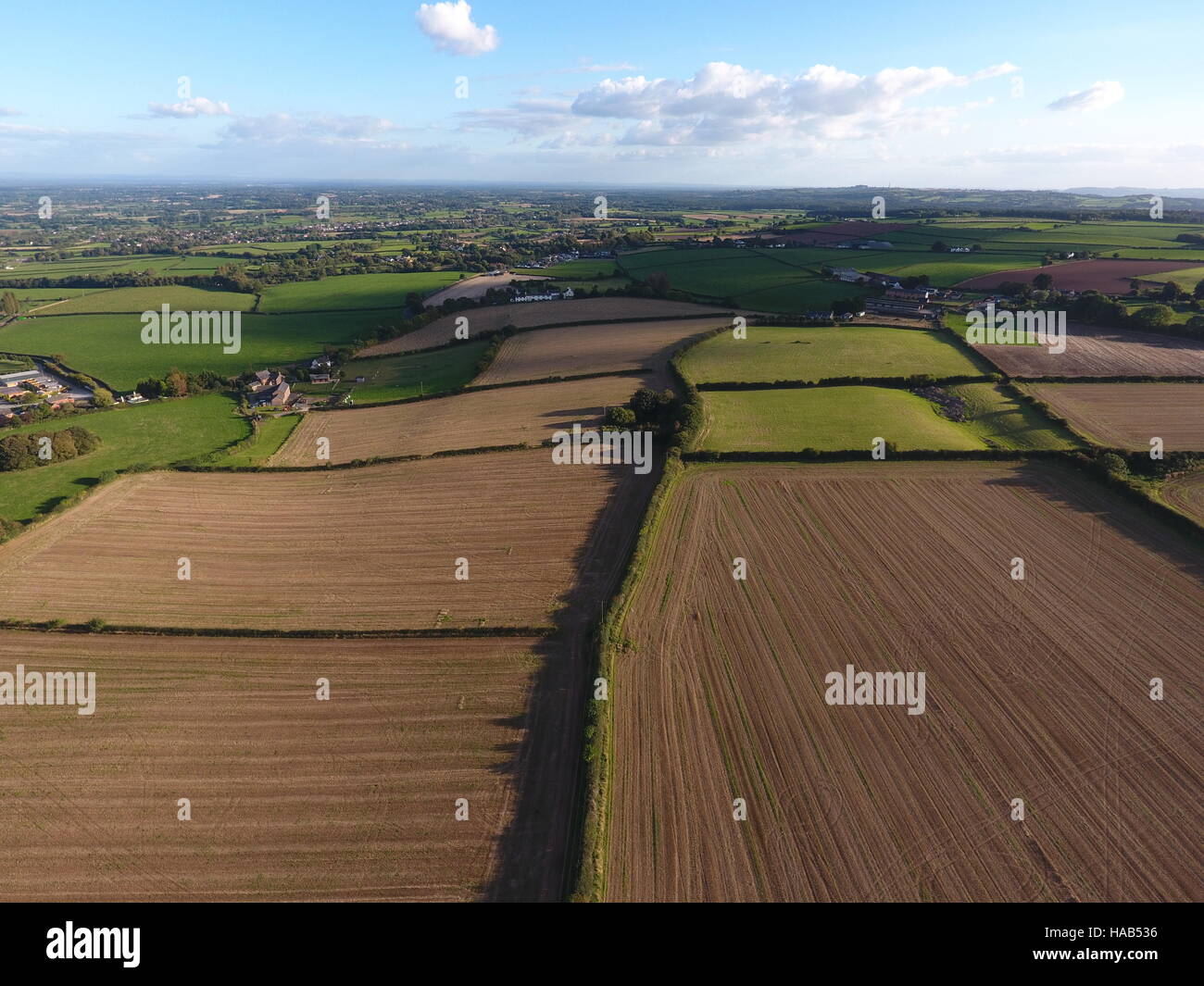 Arable farmland in Cheshire Stock Photo