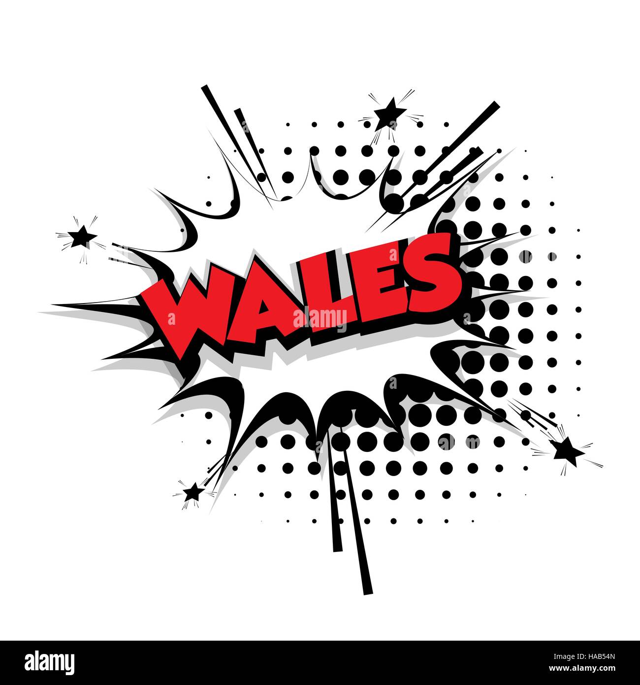 Comic text Wales sound effects pop art Stock Vector Image & Art - Alamy