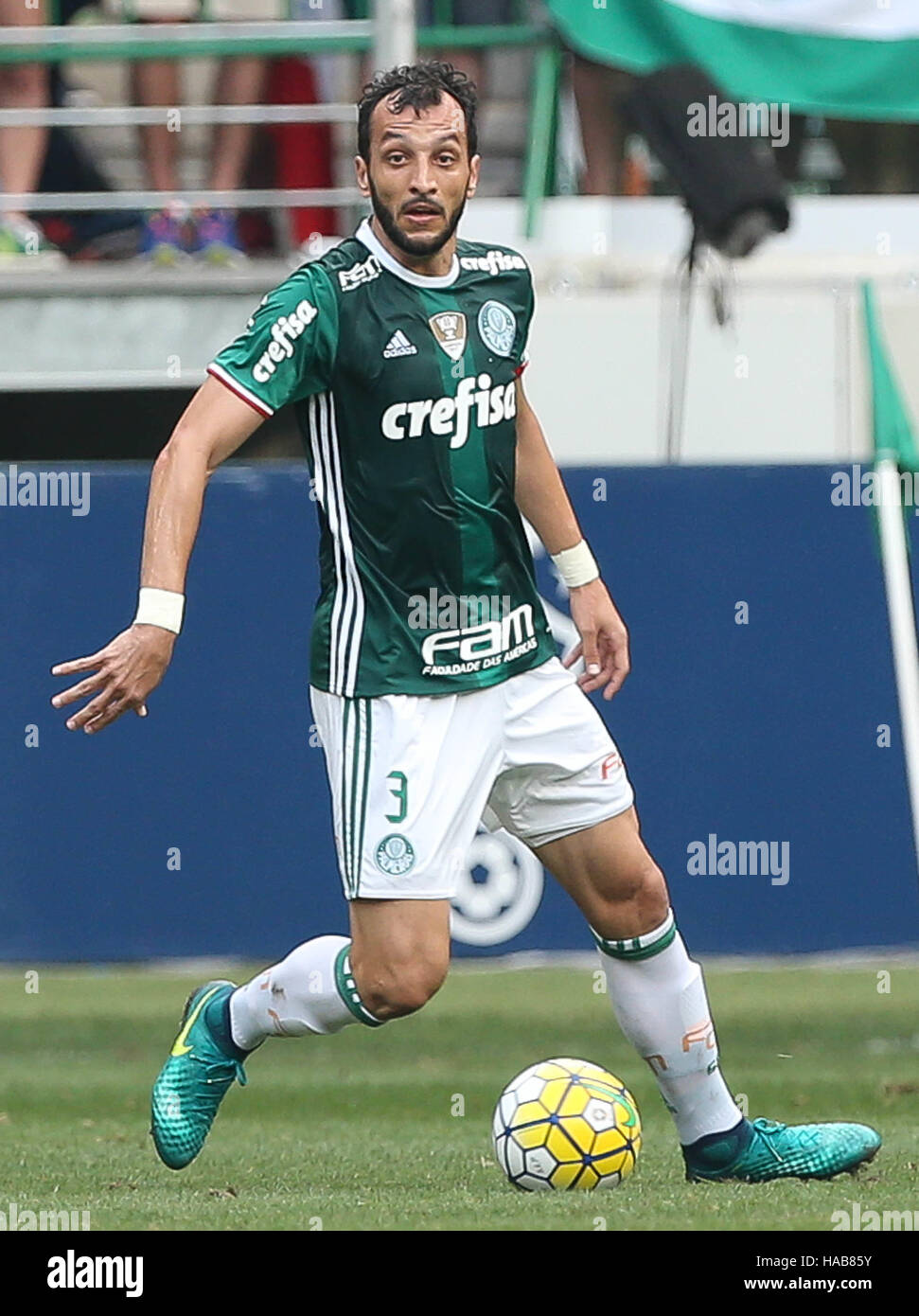 SO PAULO, SP - 27.11.2016: PALMEIRAS X CHAPECOENSE - The player Edu Dracena,  the SE Palmeiras in the game against the team of the Chapecoense F during  match valid for the thirty-seventh