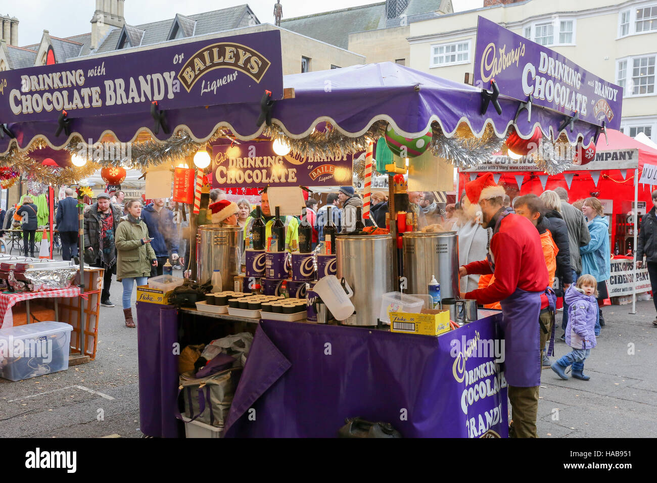 Oxford broad street christmas market hires stock photography and