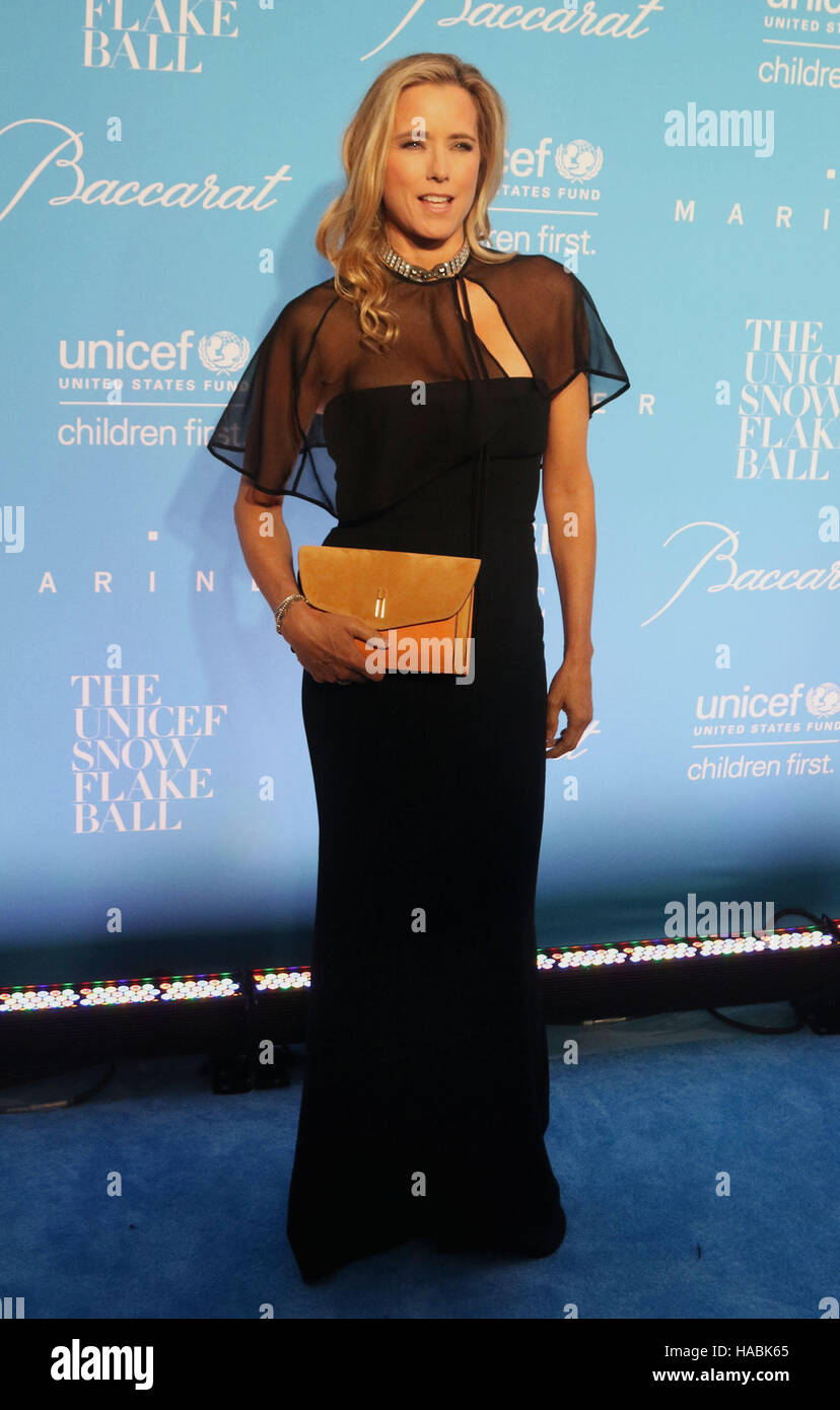 New York, USA. 29th Nov, 2016. Actress TEA LEONI attends the UNICEF's 12th Annual Snowflake Ball held at Cipriani Wall Street. Credit:  Nancy Kaszerman/ZUMA Wire/Alamy Live News Stock Photo