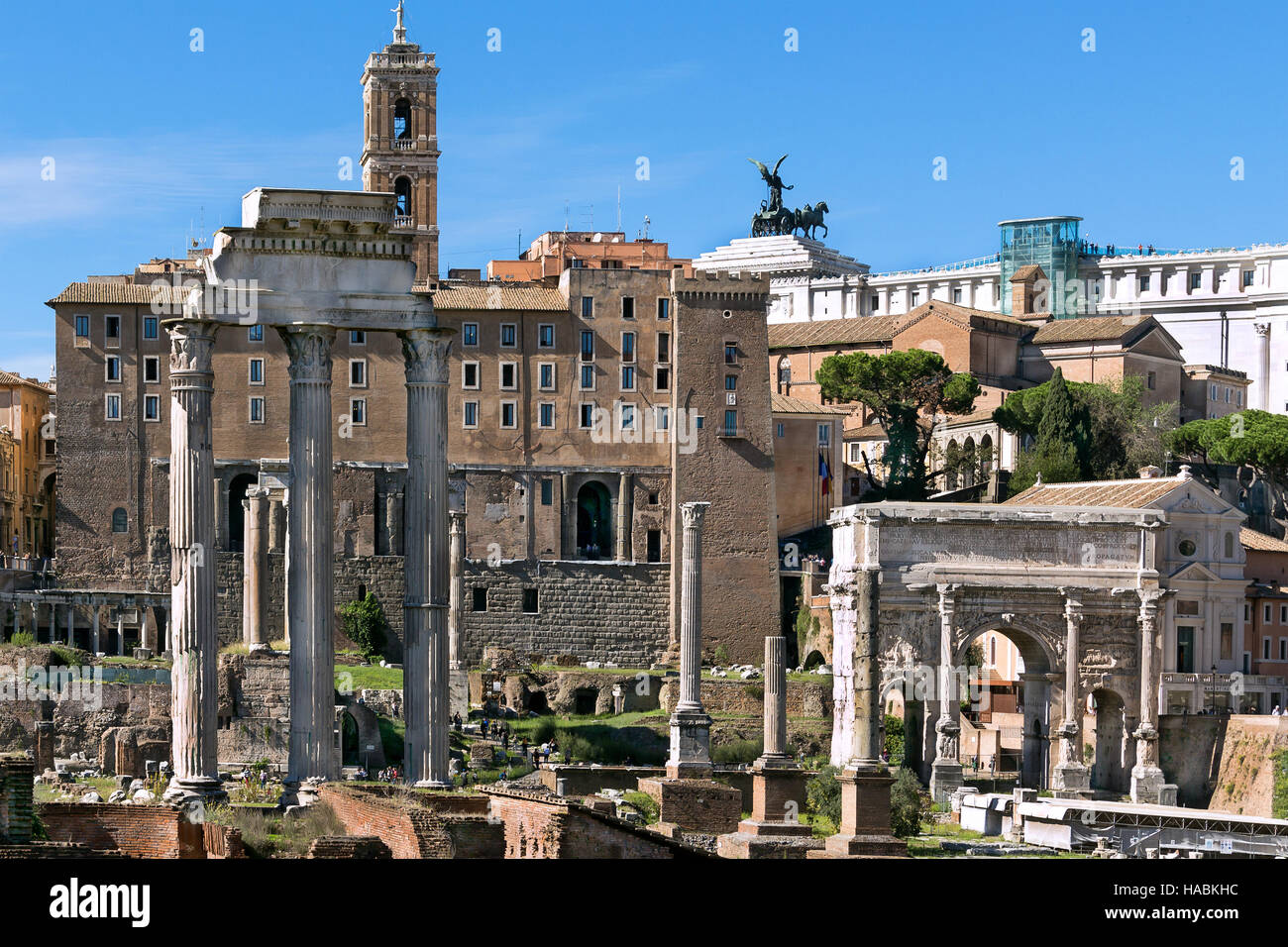 Roman forum ancient ruins in rome, Italy Stock Photo - Alamy