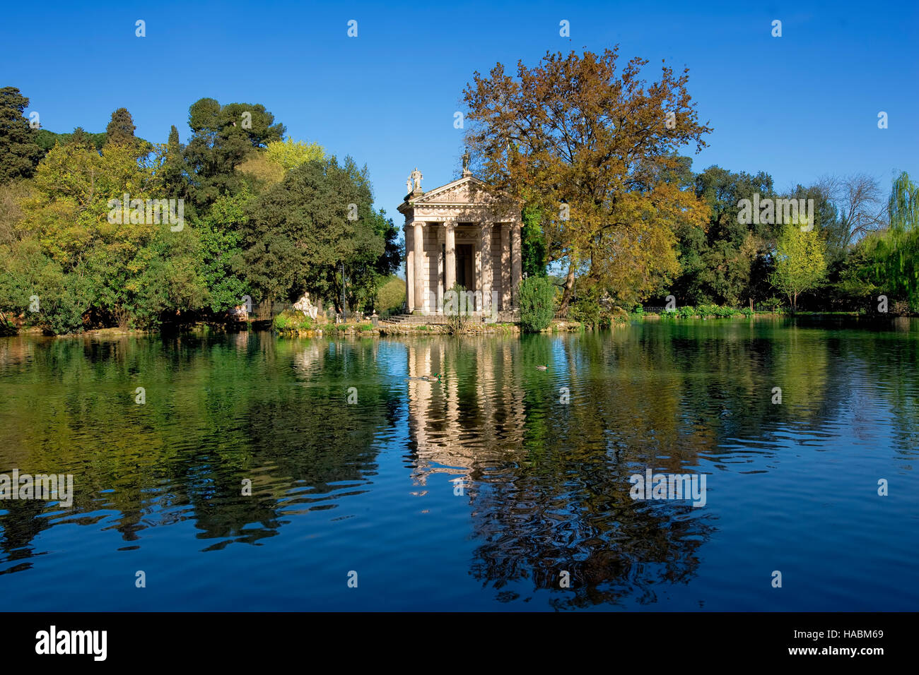 Temple of Esculapio in villa Borghese, Rome Stock Photo - Alamy