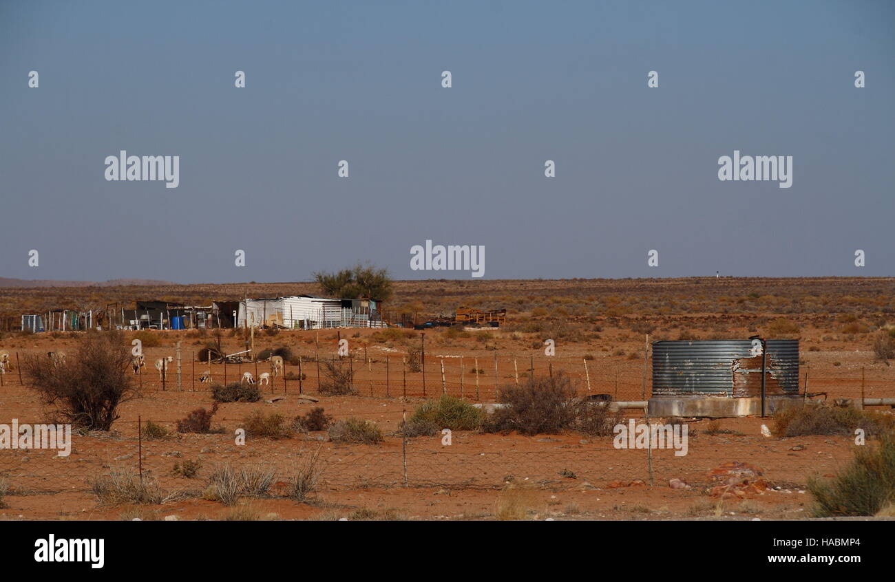 A subsistence farm in Namaqualand in the Northern Cape Province of  South Africa image in landscape format with copy space Stock Photo