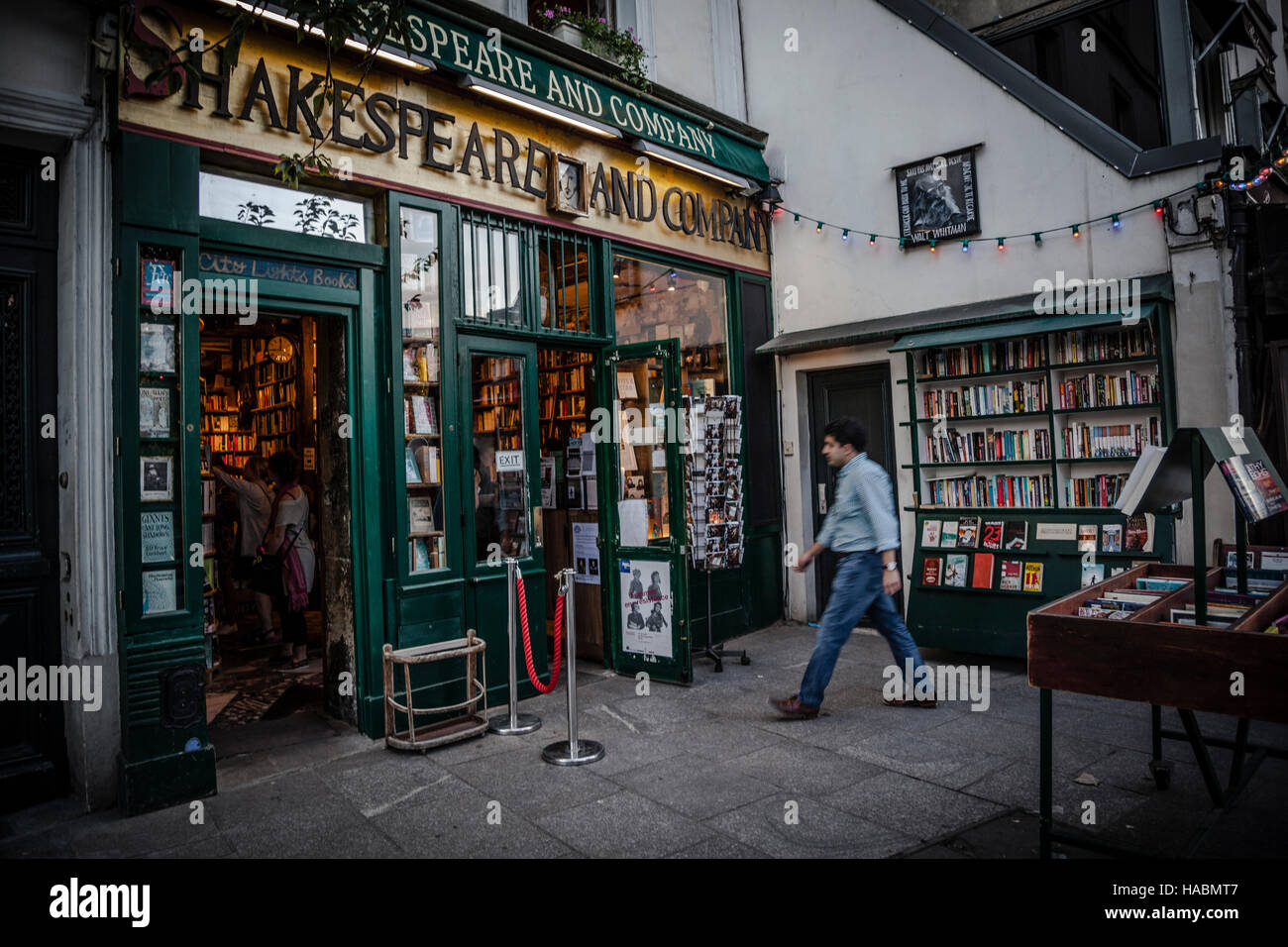 Famous Shakespeare and Company bookstore (specializing in English
