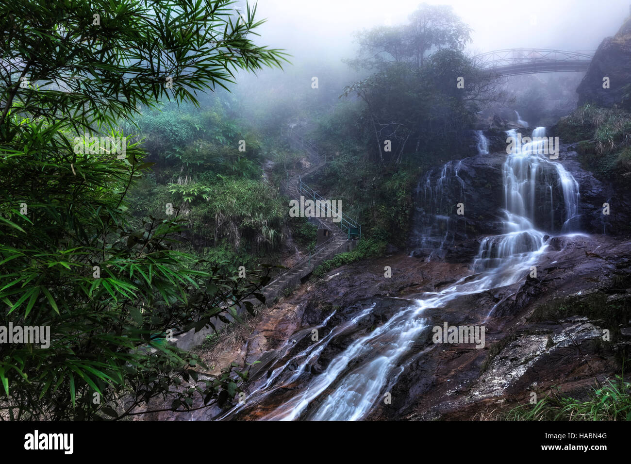 Thac Bac, Siver Waterfall, Lao Chai, Sapa, Vietnam, Asia Stock Photo