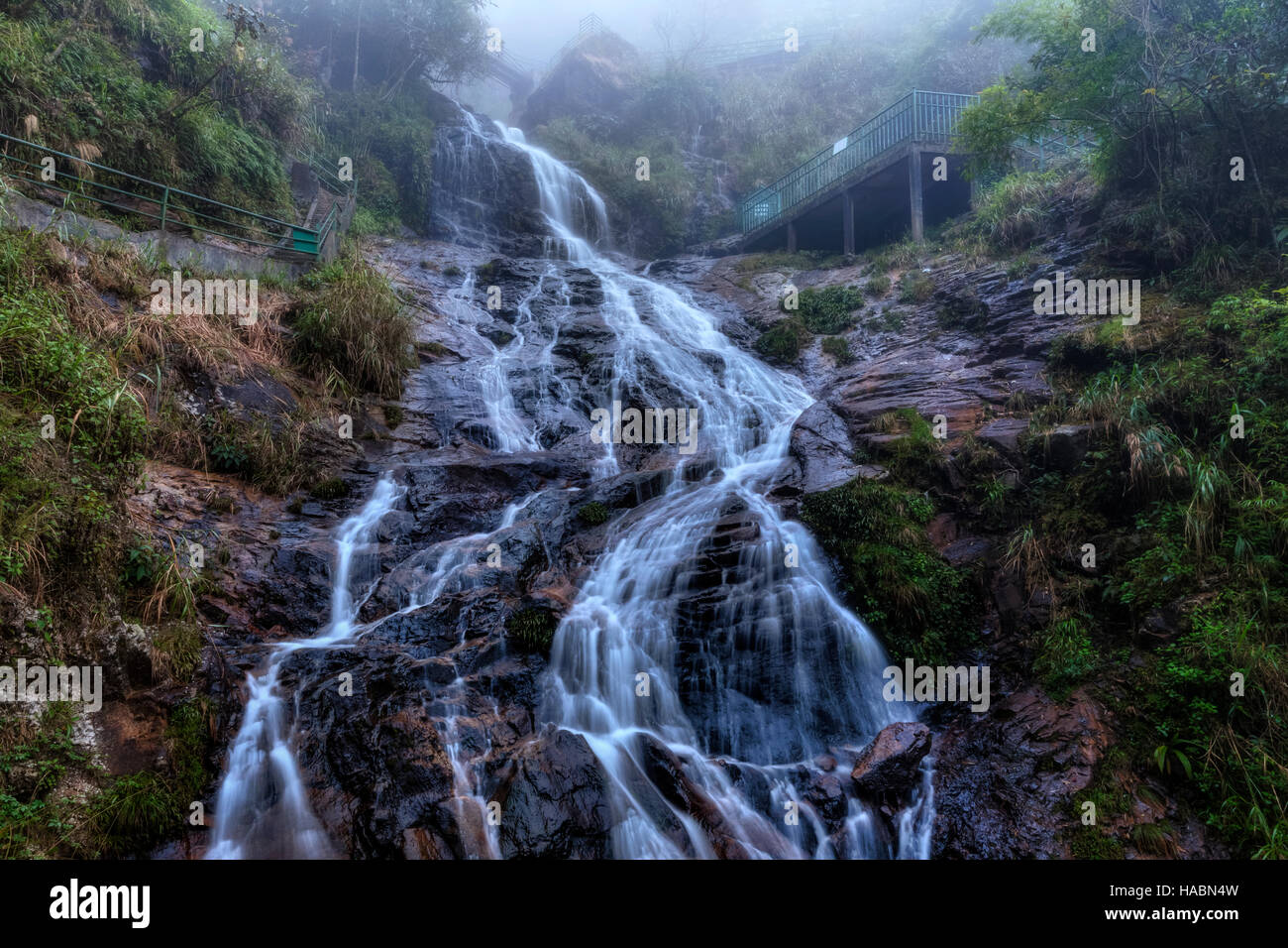 Thac Bac, Siver Waterfall, Lao Chai, Sapa, Vietnam, Asia Stock Photo