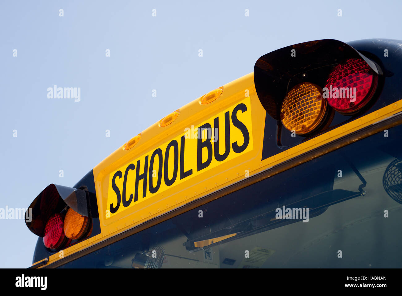 Yellow School Bus outside Union Station, Kansas City, Missouri, USA