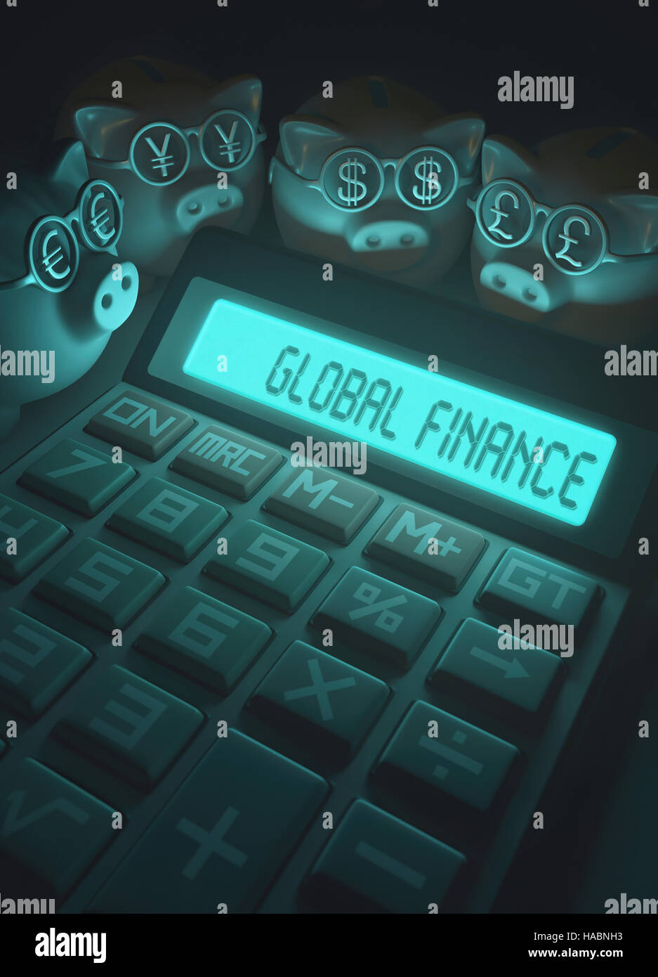 3D illustration, concept of finance and business. Piggy Bank with ...
