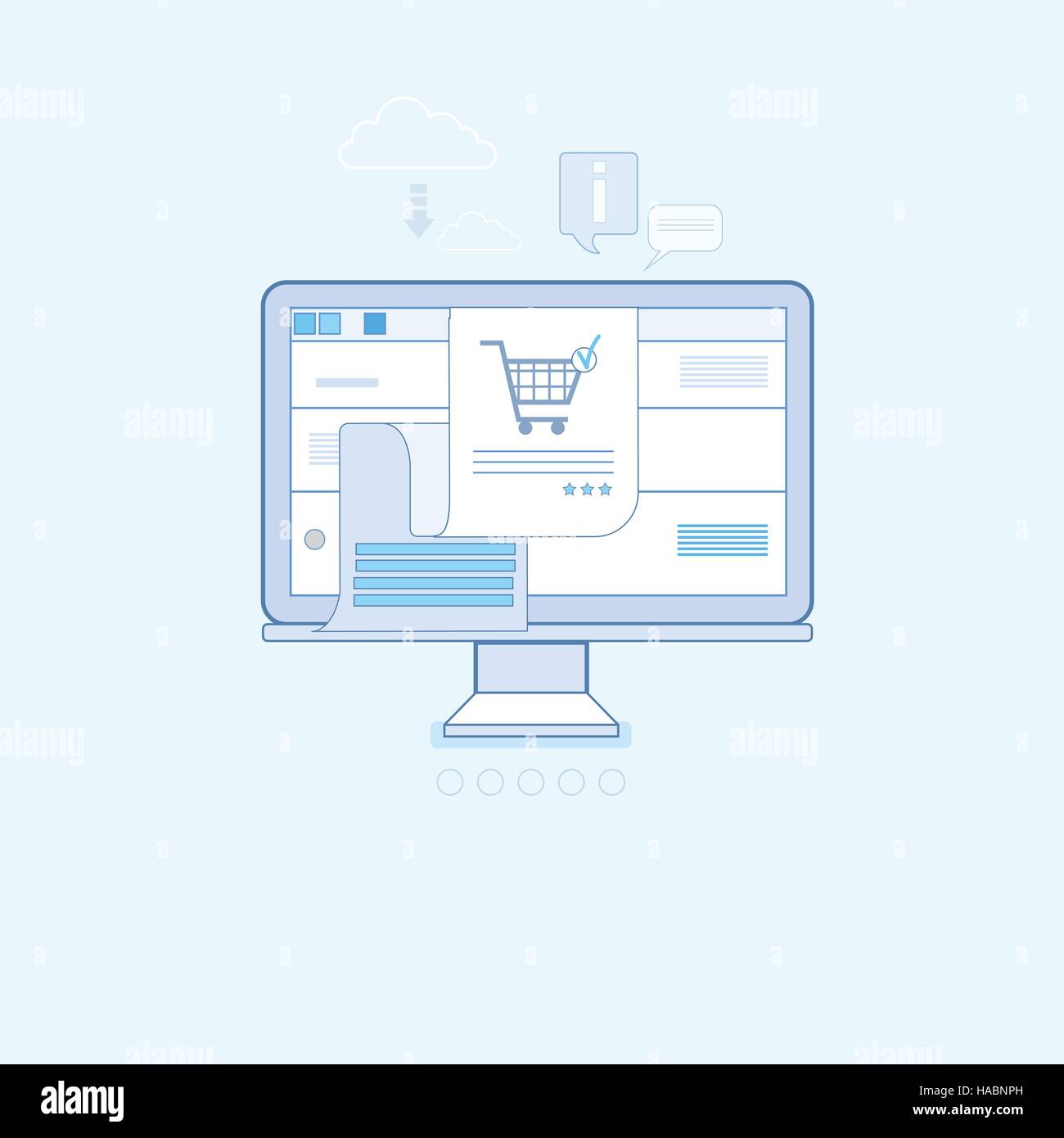Purchasing computer Stock Vector Images - Alamy