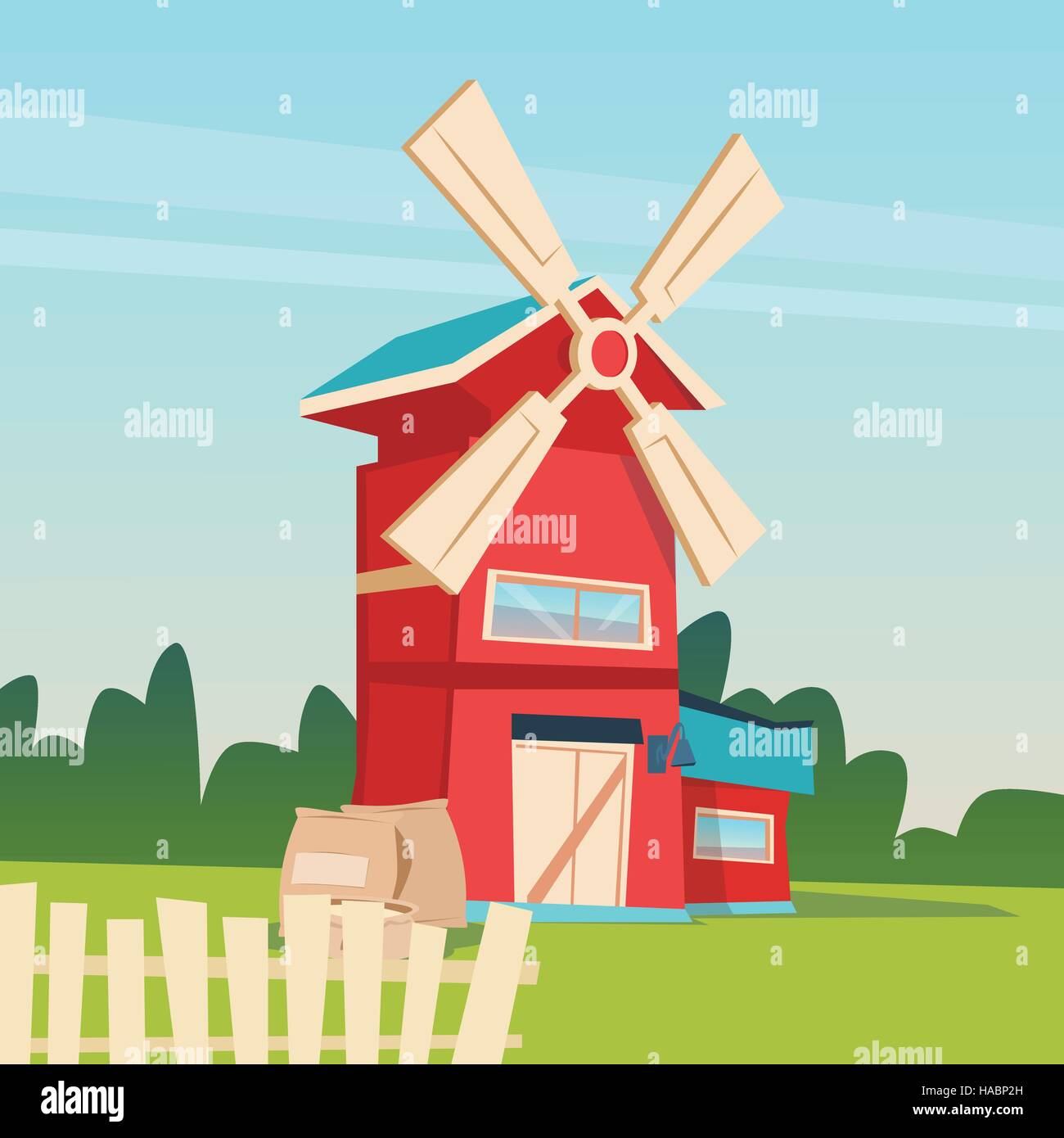 Agriculture And Farming, Mill Building Farmland Countryside Landscape