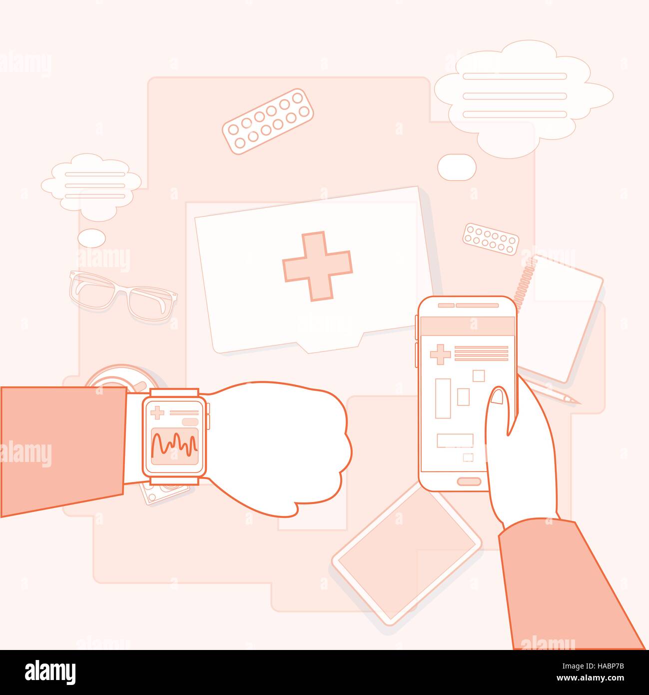 Heart rate smartphone icon Stock Vector Images - Alamy
