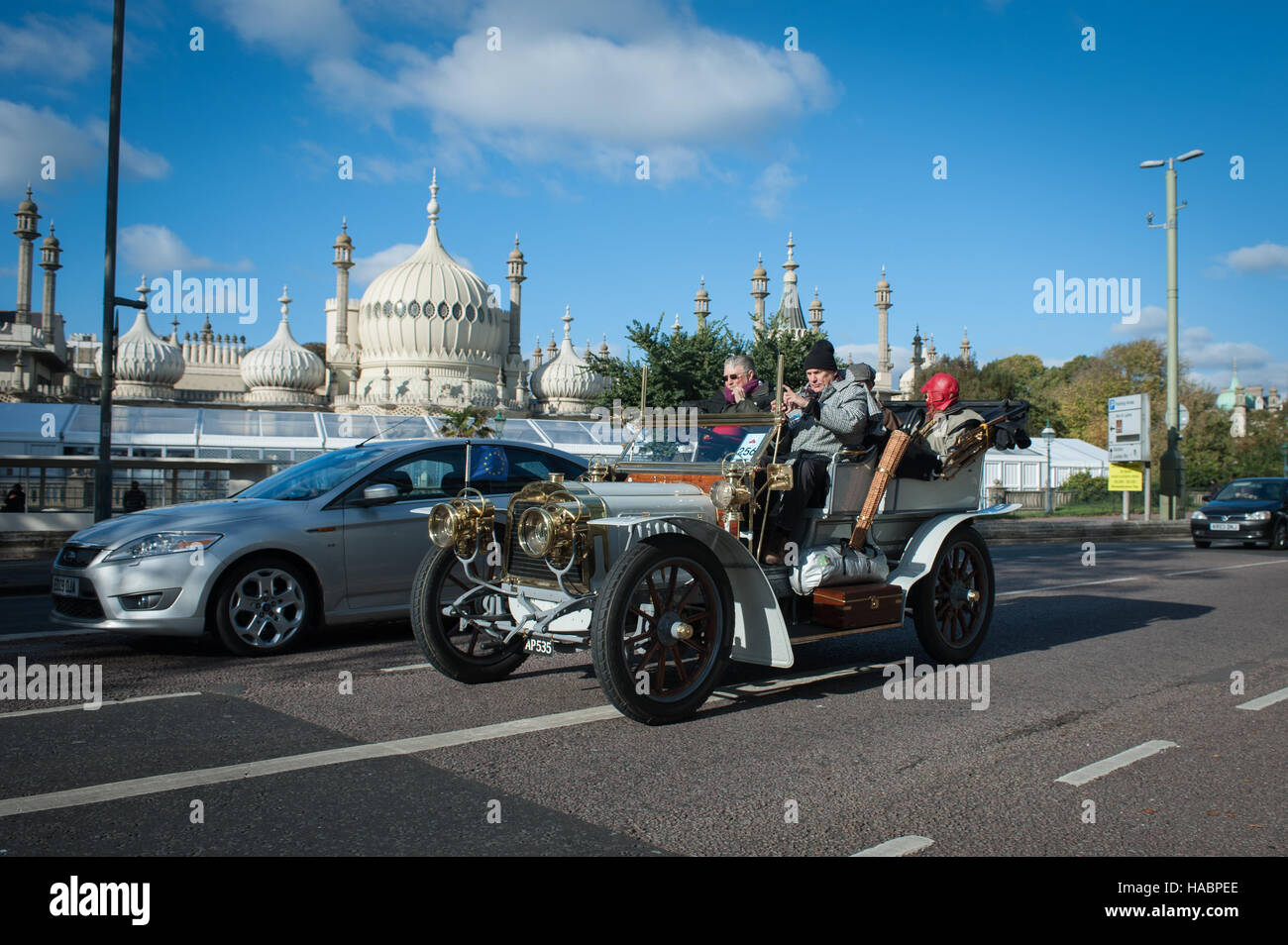 The Bonhams London To Brighton Veteran Car Run finish in Brighton. A