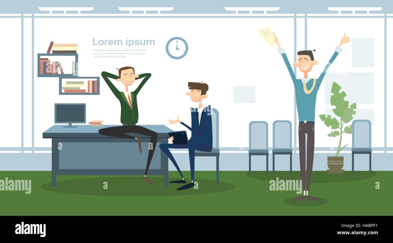 Business Man Group Interior Workplace, Businessman Manager Office