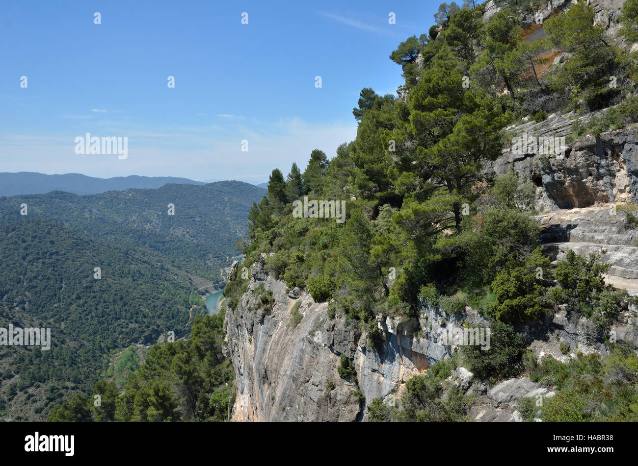 Siurana cliffs in the Prades mountains Stock Photo