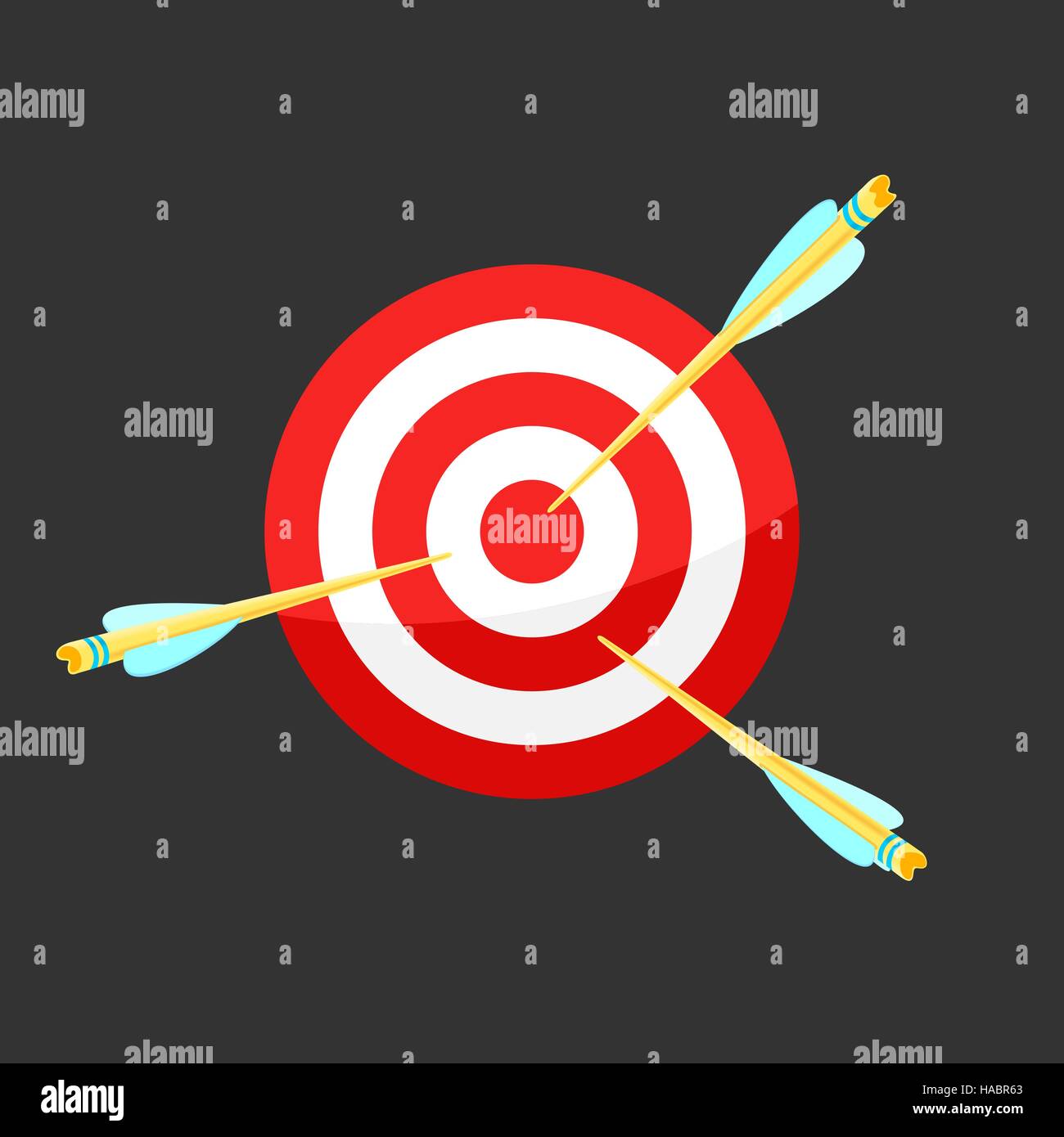 Vector icon Target and Arrows Stock Vector