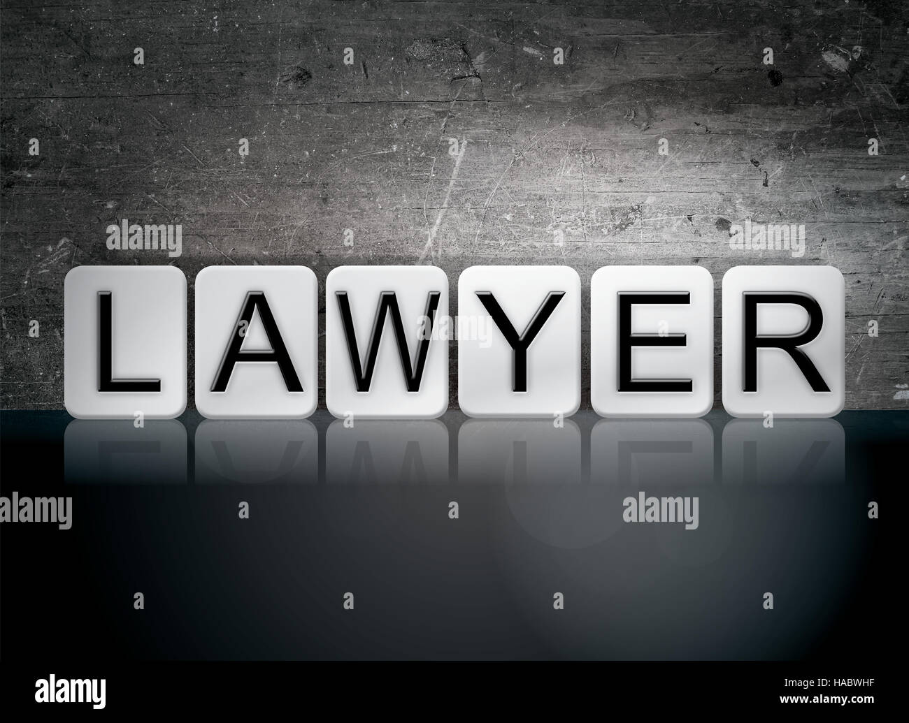 The word "Lawyer" written in white tiles against a dark ... The word "Lawyer" written in white tiles against a dark ...