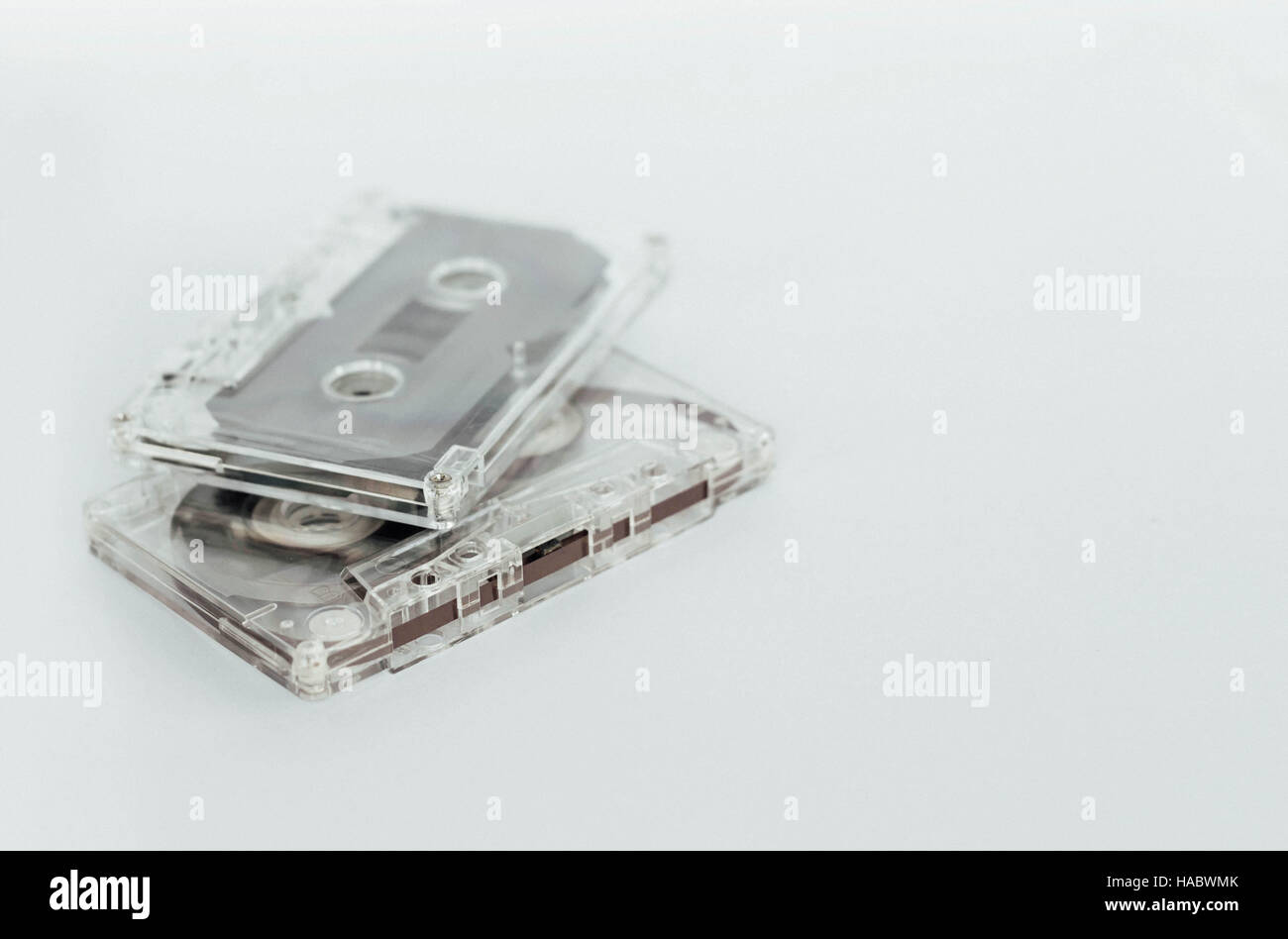 Cassette tape on white background Stock Photo - Alamy