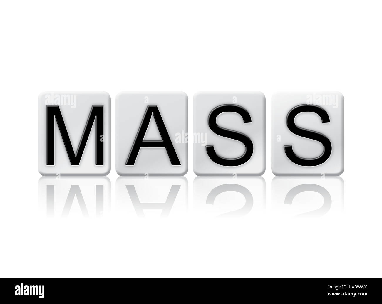 The Word Mass Written In Tile Letters Isolated On A White Background the-word-mass-written-in-tile-letters-isolated-on-a-white-background