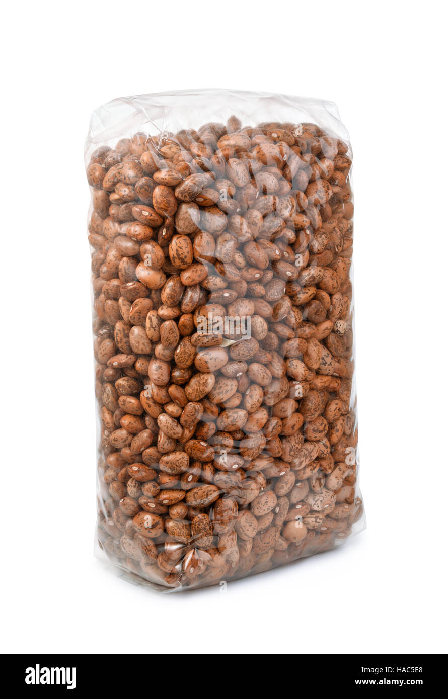 Pinto bean packet isolated on white Stock Photo