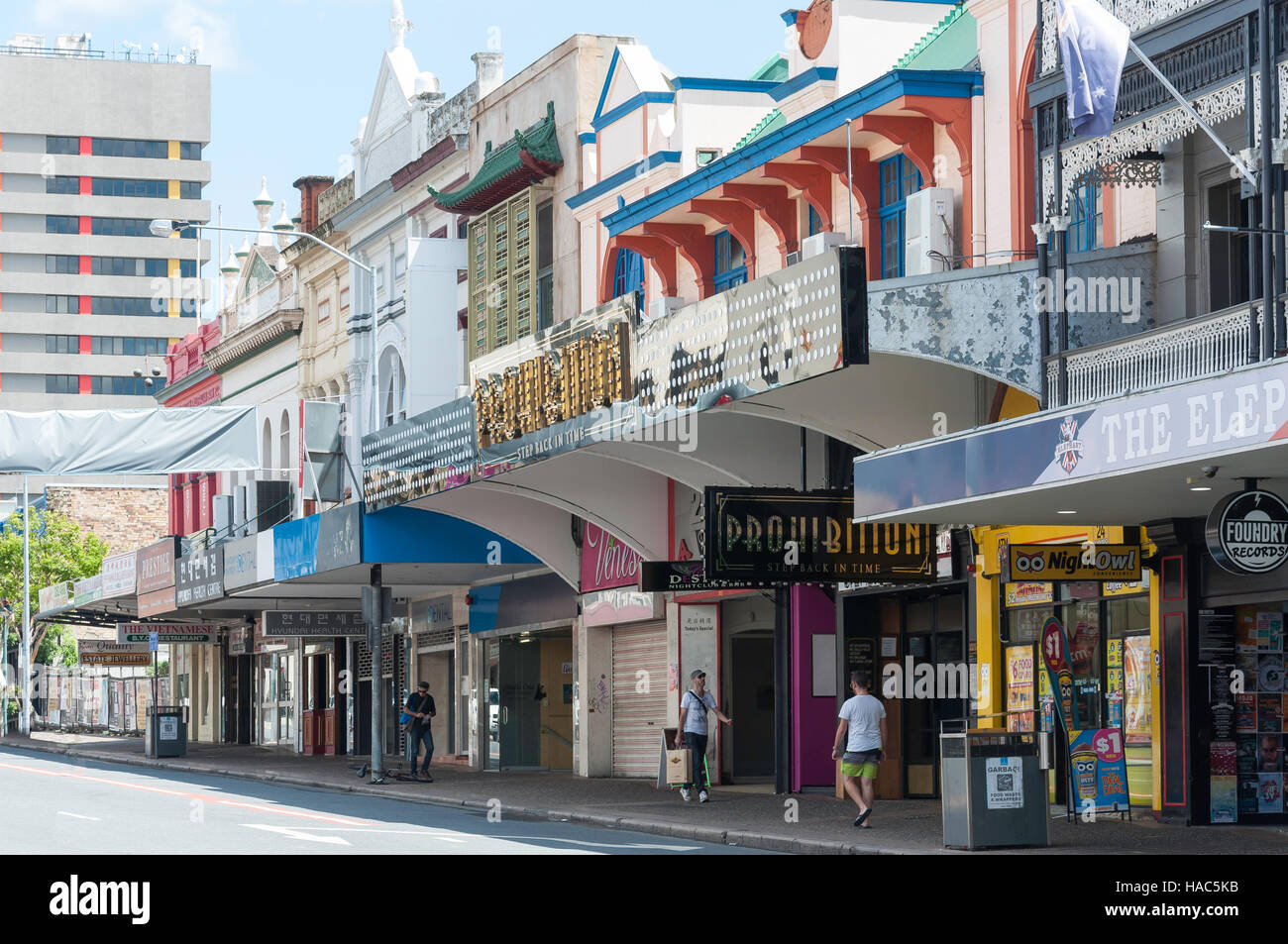 Wickham Street, Fortitude Valley, Brisbane, Queensland, Australia Stock Photo