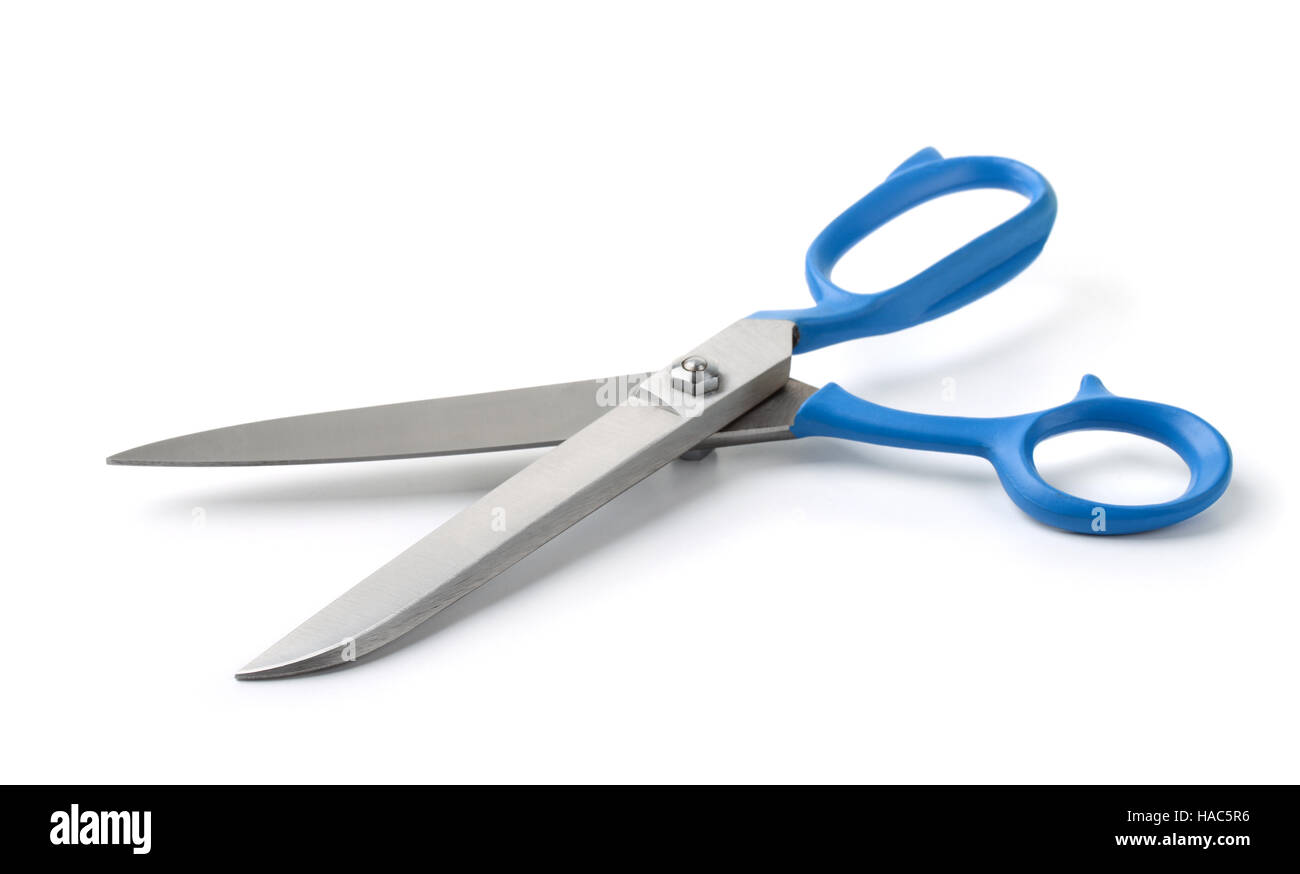 Large scissors isolated on white Stock Photo