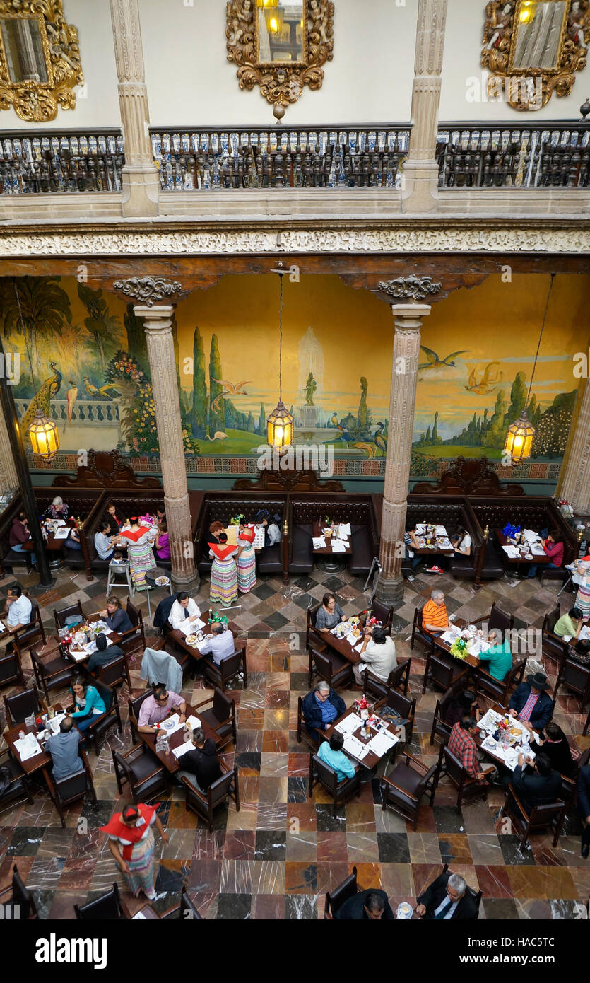 The Sanborn's courtyard restaurant in the Casa de los Azulejos or