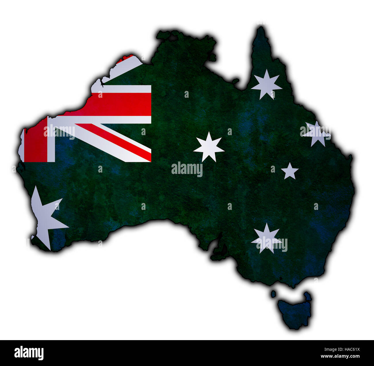 old vintage flag of australia on its territory Stock Photo - Alamy