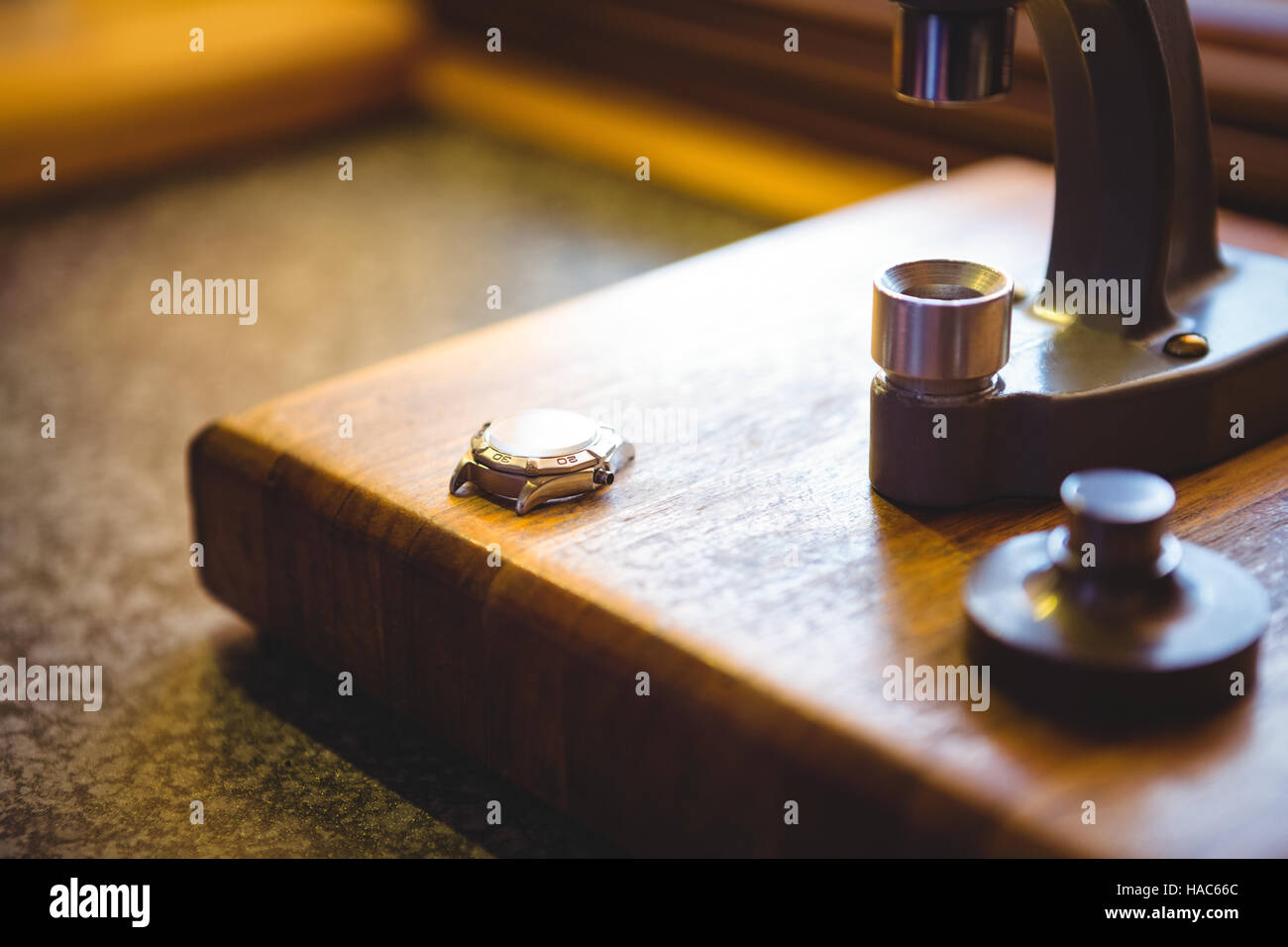 Part of vintage microscope for watch repair Stock Photo Alamy