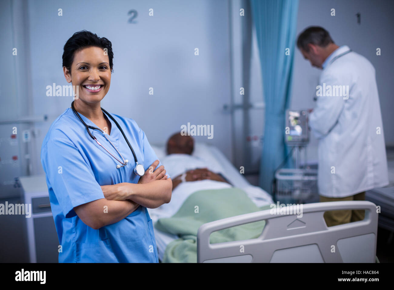 Portrait female doctor nurse wear hi-res stock photography and images ...