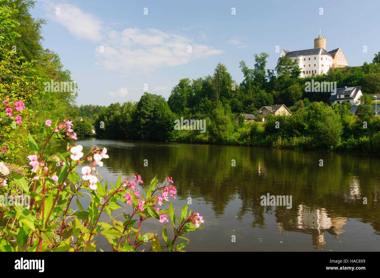 Drebach Burg Scharfenstein über der Zschopau im Erzgebirge, Erzgebirge