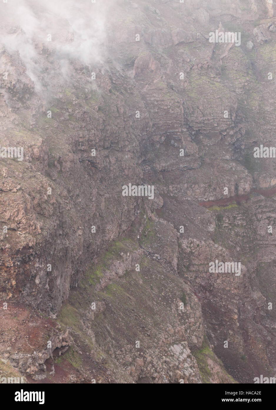 Crater of Mount Vesuvius, Italy Stock Photo