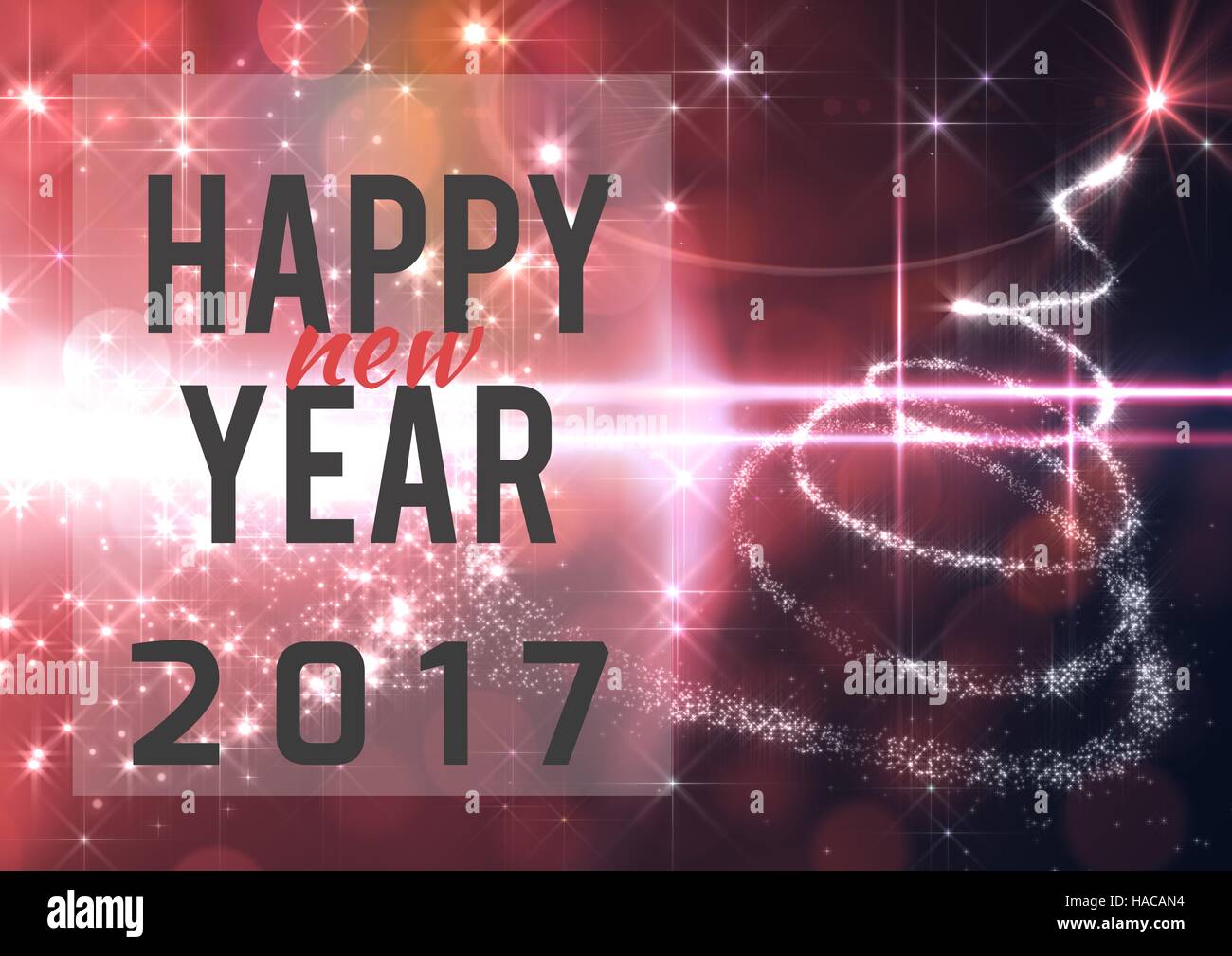 Happy new year 2017 on 3D digitally generated background Stock Photo