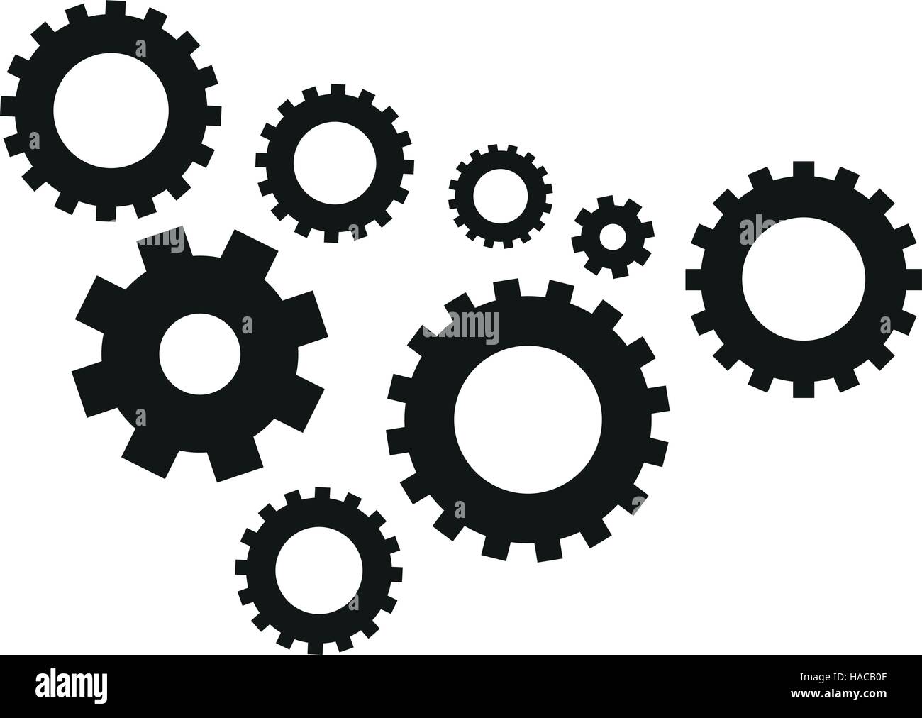 Gear icon isolated on white background Stock Vector Image & Art - Alamy