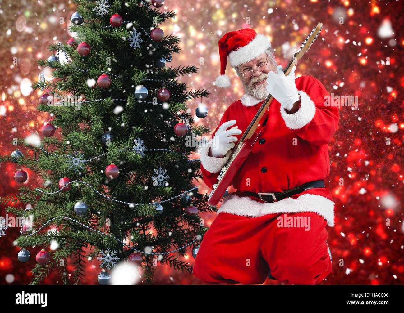 Santa Playing Guitar High Resolution Stock Photography and Images Alamy