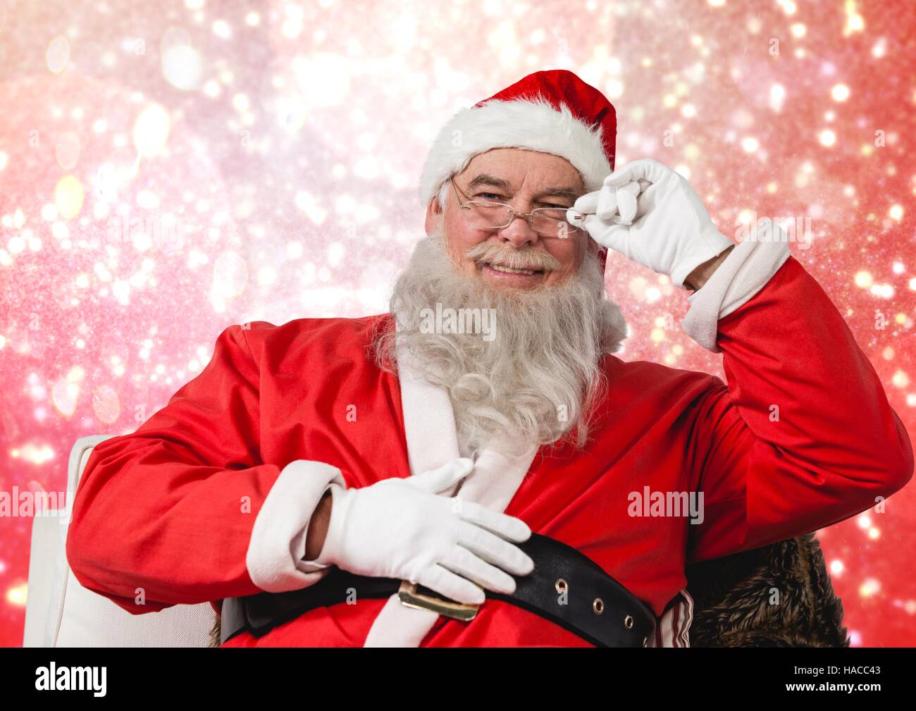 Santa claus smiling at camera Stock Photo