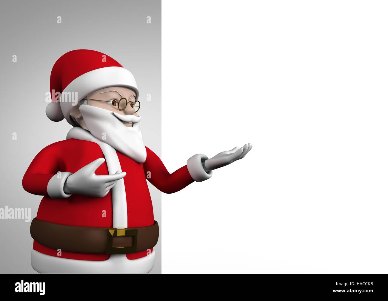 Close-up of 3D santa claus figurine gesturing Stock Photo