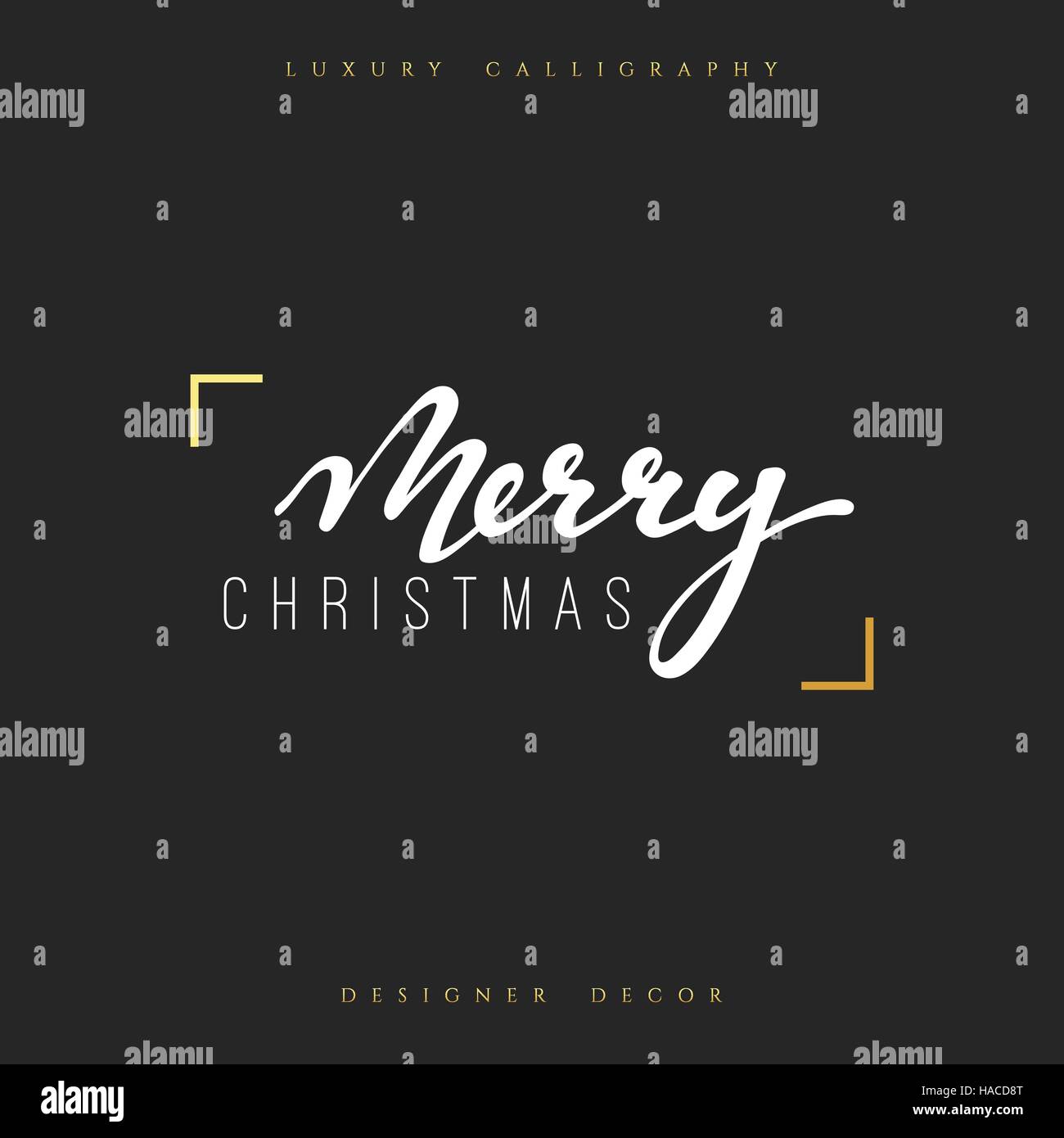 Christmas design handmade calligraphy lettering. Decor element for