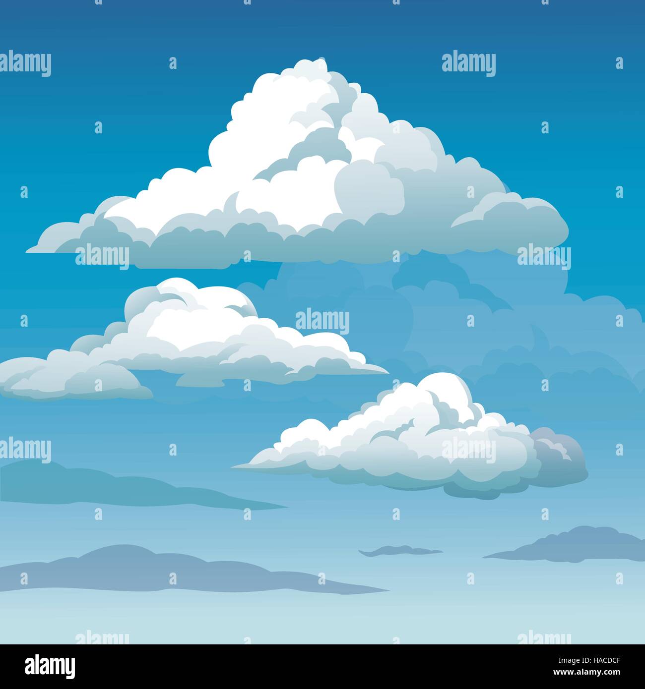 blue sky clouds seamless background Stock Vector Image & Art - Alamy