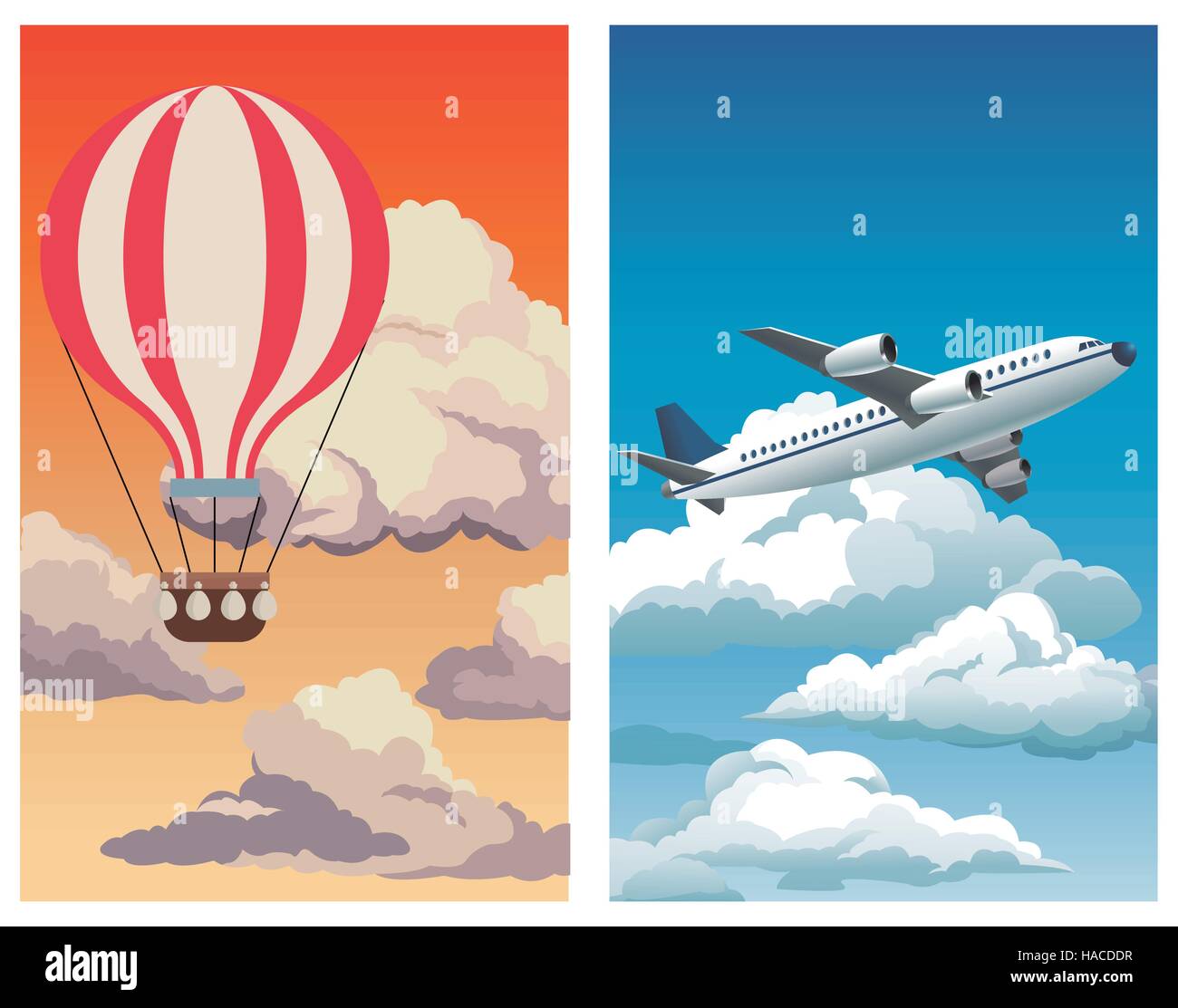 Sunset wing view Stock Vector Images - Alamy