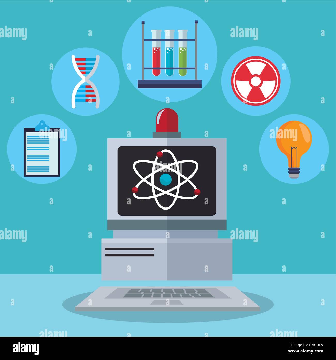 computer laboratory test molecule atom idea Stock Vector Image & Art