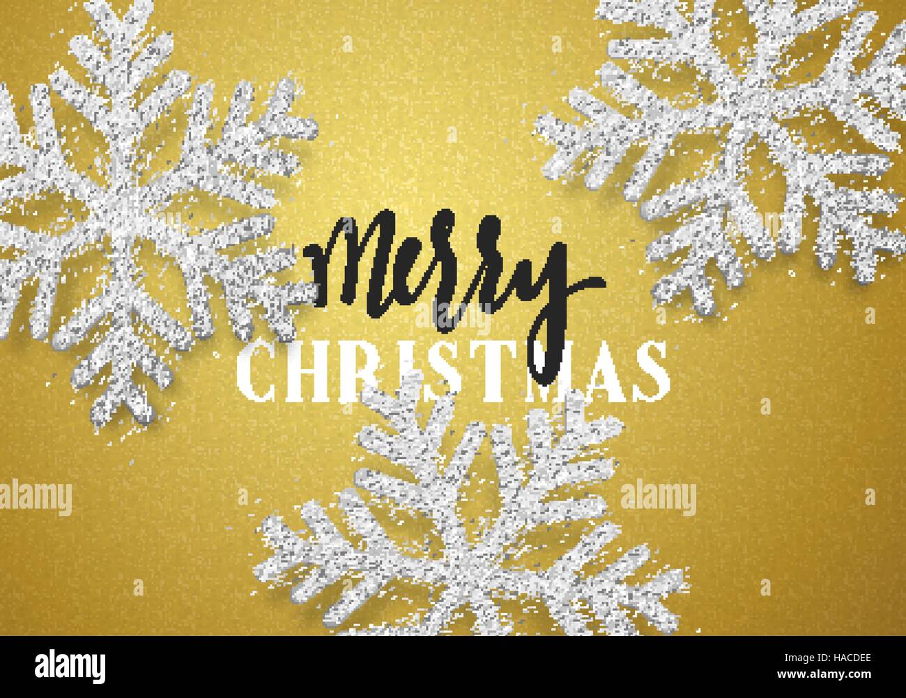 Christmas background gold color with beautiful snowflakes. Template ...