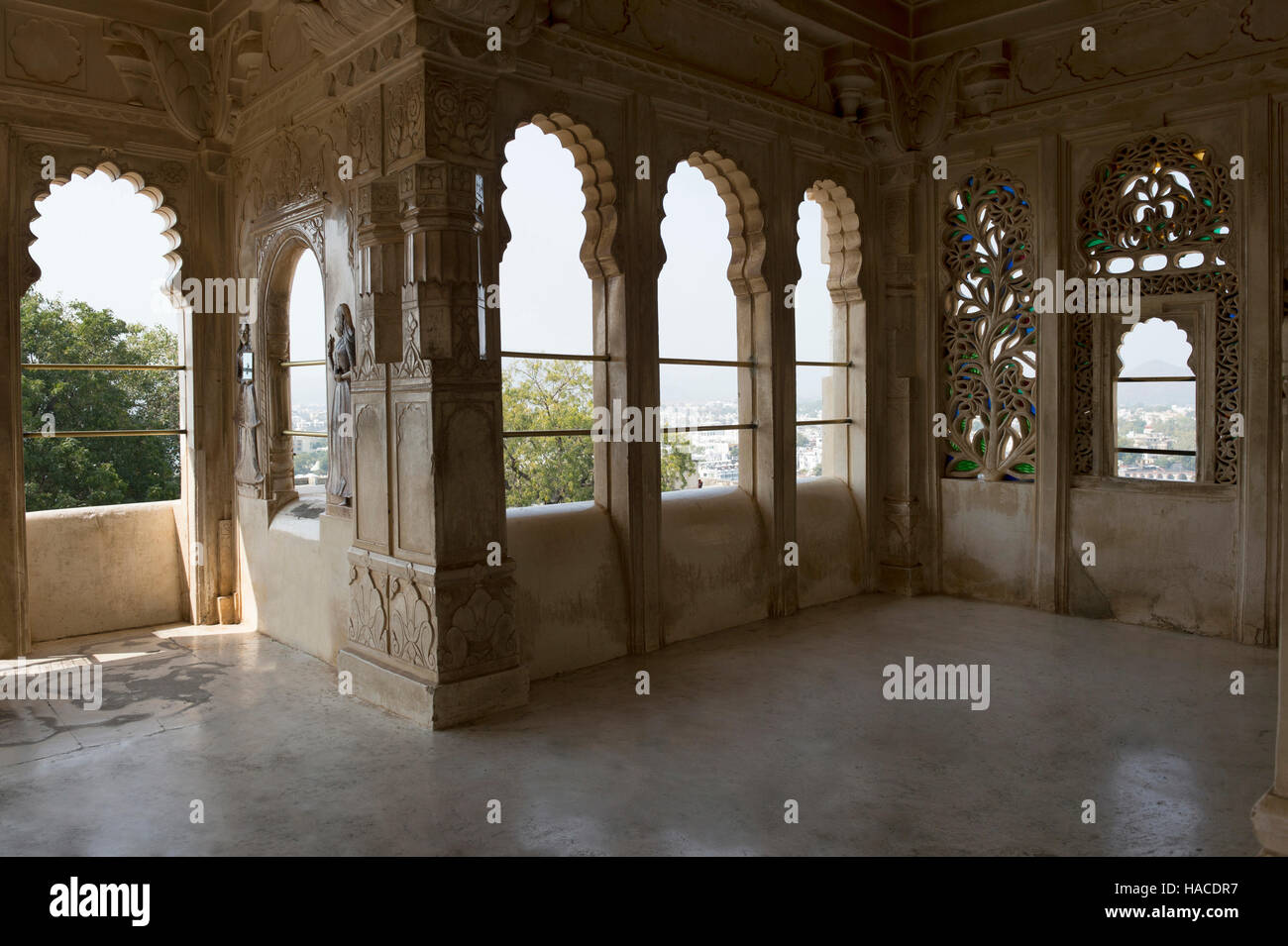 Interiors, City Palace, Udaipur, Rajasthan, India Stock Photo