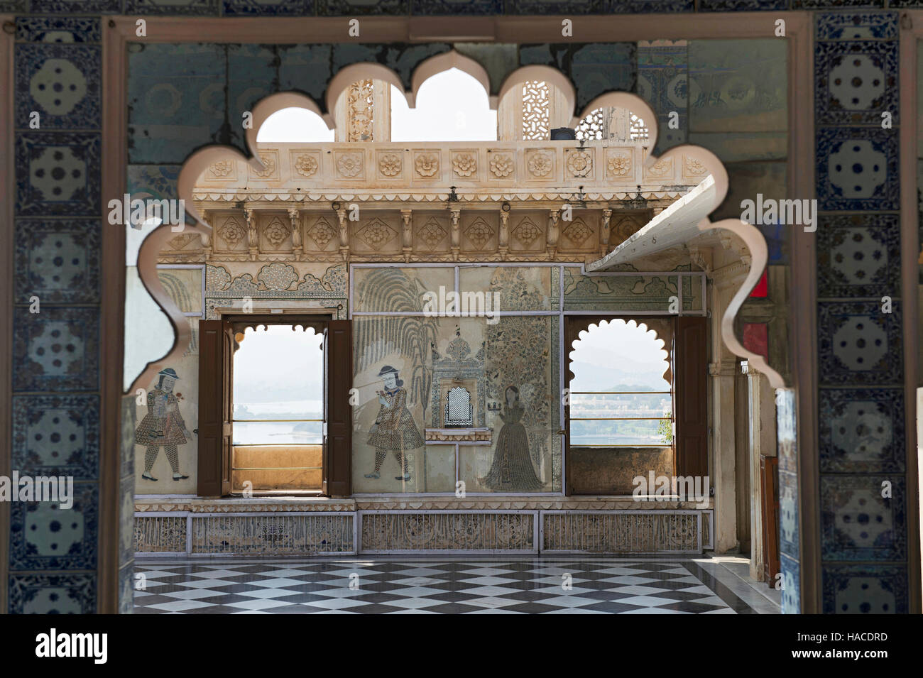 Interiors, City Palace, Udaipur, Rajasthan, India Stock Photo