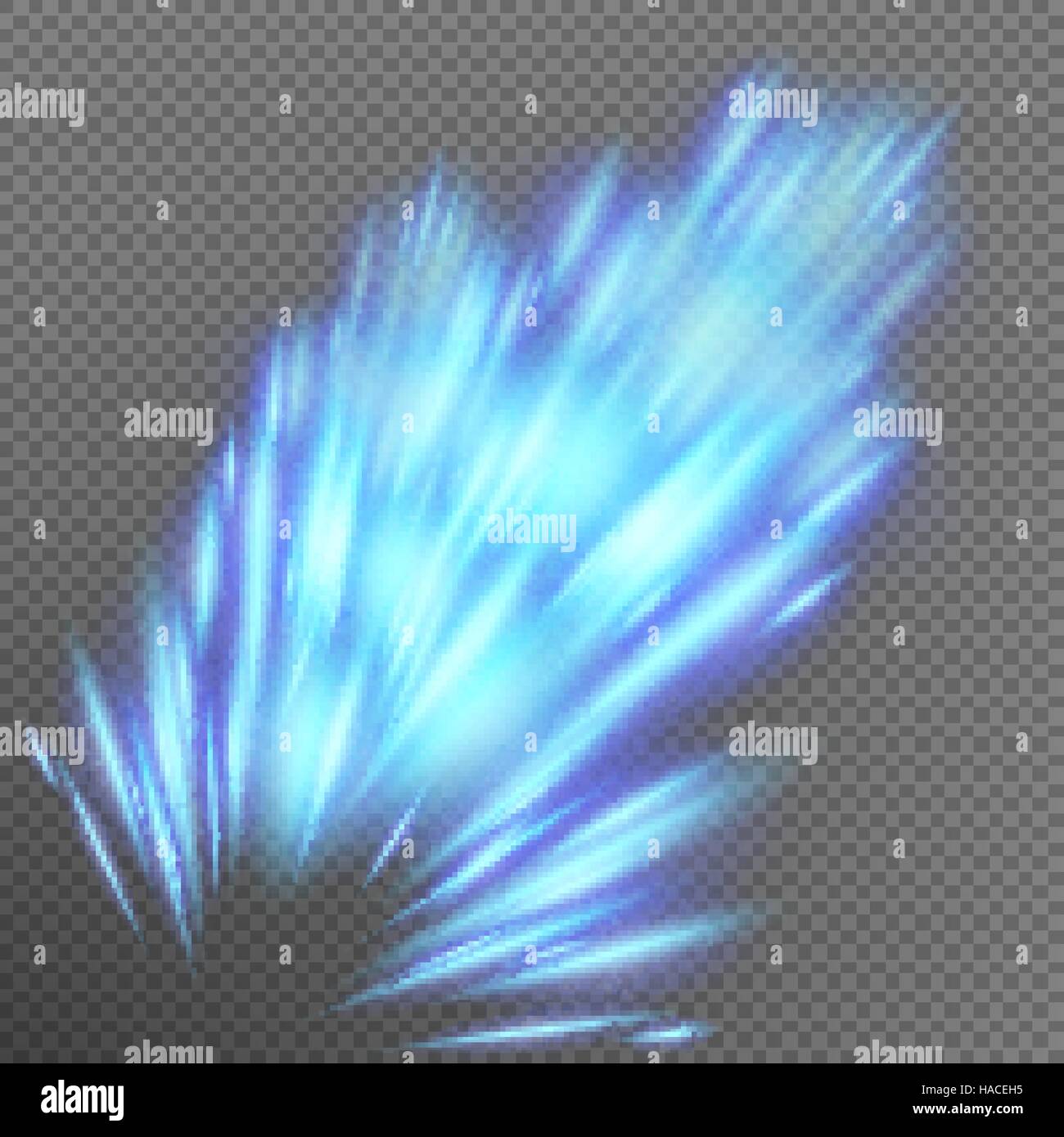 Blue abstract effect object burst. EPS 10 Stock Vector