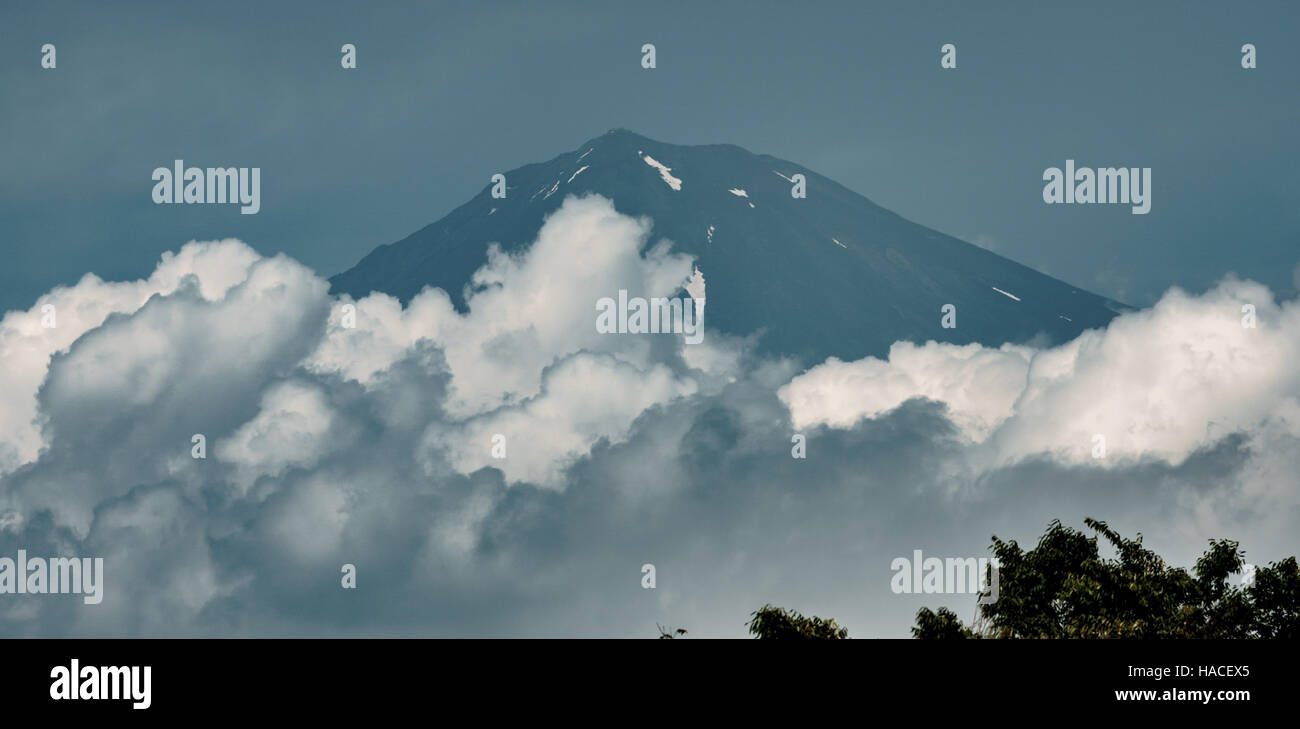 Mt.Fuji over the clouds, Shizuoka, Japan Stock Photo